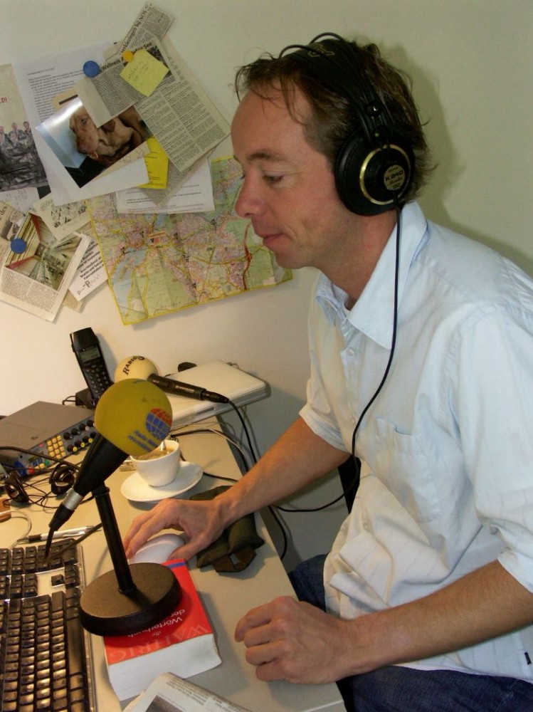 Verbeek in zijn thuisstudio in Berlijn